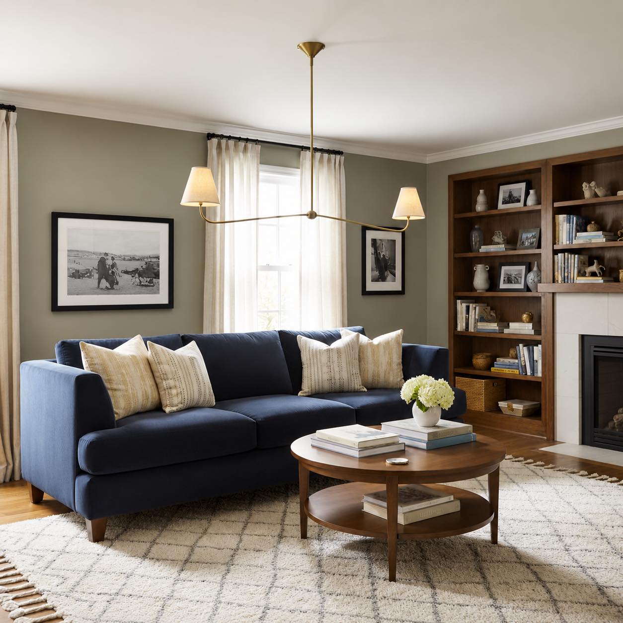 Fibura chandelier in a living room before purchase note