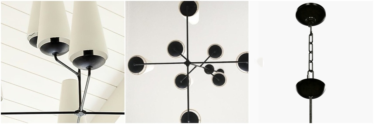 Fontaine Vertical Chandelier detail views