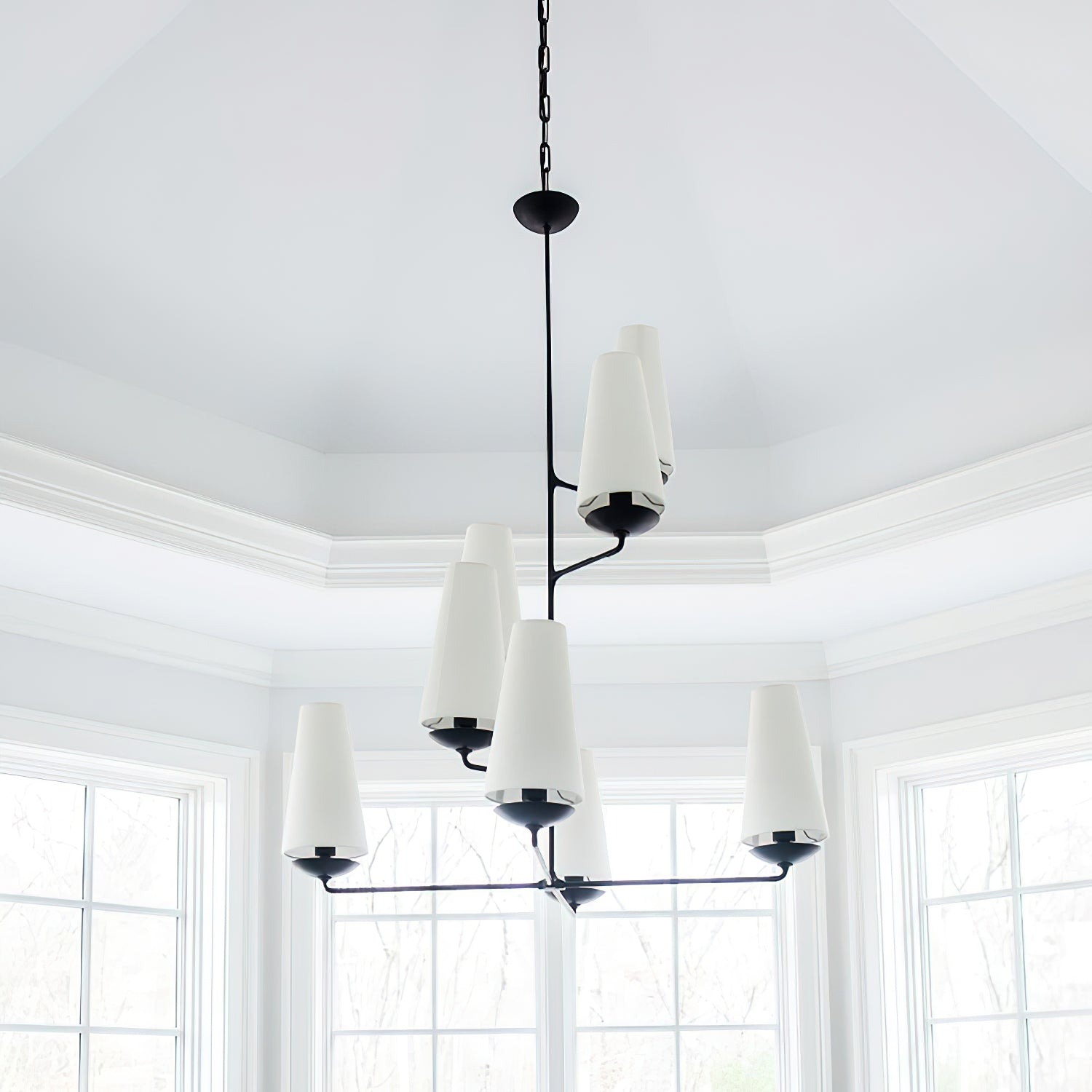 Fontaine Vertical Chandelier installed detail