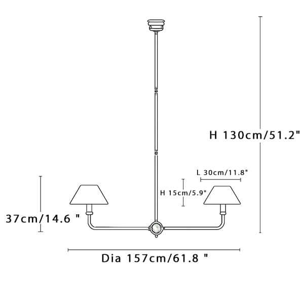 2-Light Piaf Grande size diagram