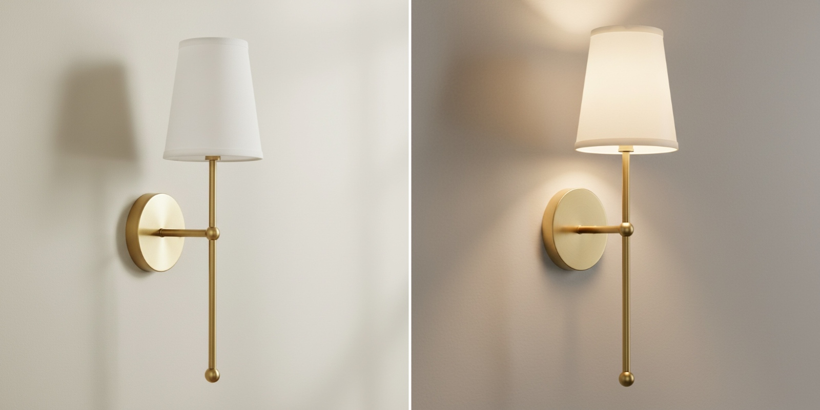 Meshara wall lamp switch light comparison