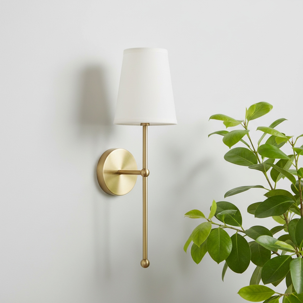 Meshara wall lamp beside a plant