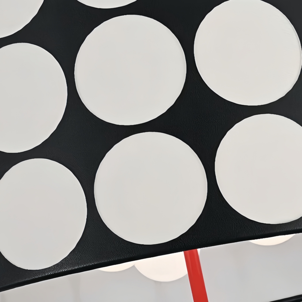 Close-up of Dotrelia geometric acrylic shade pattern