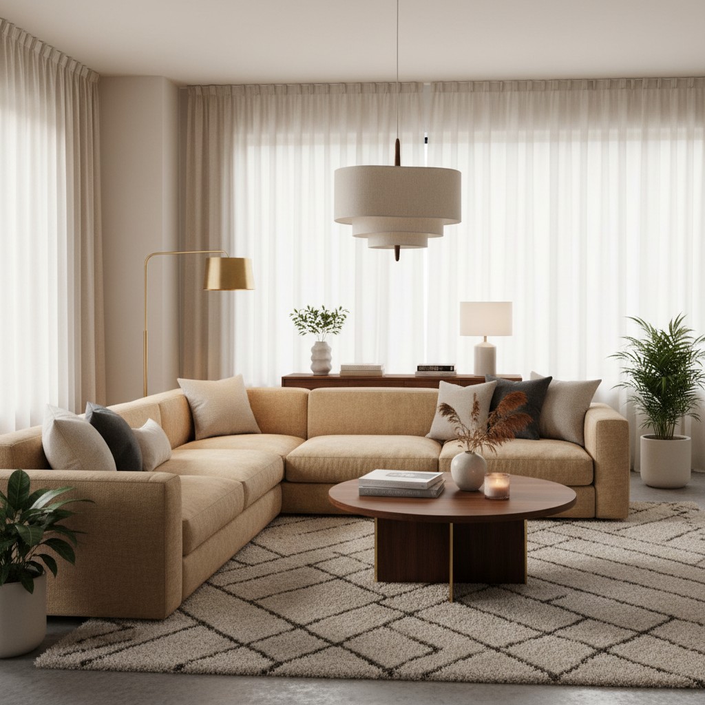 Softlume pendant lamp in a living room