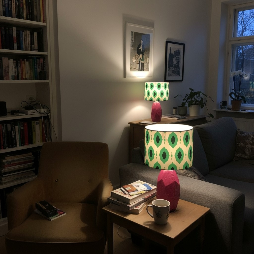 Arivane lamps in a cozy reading corner