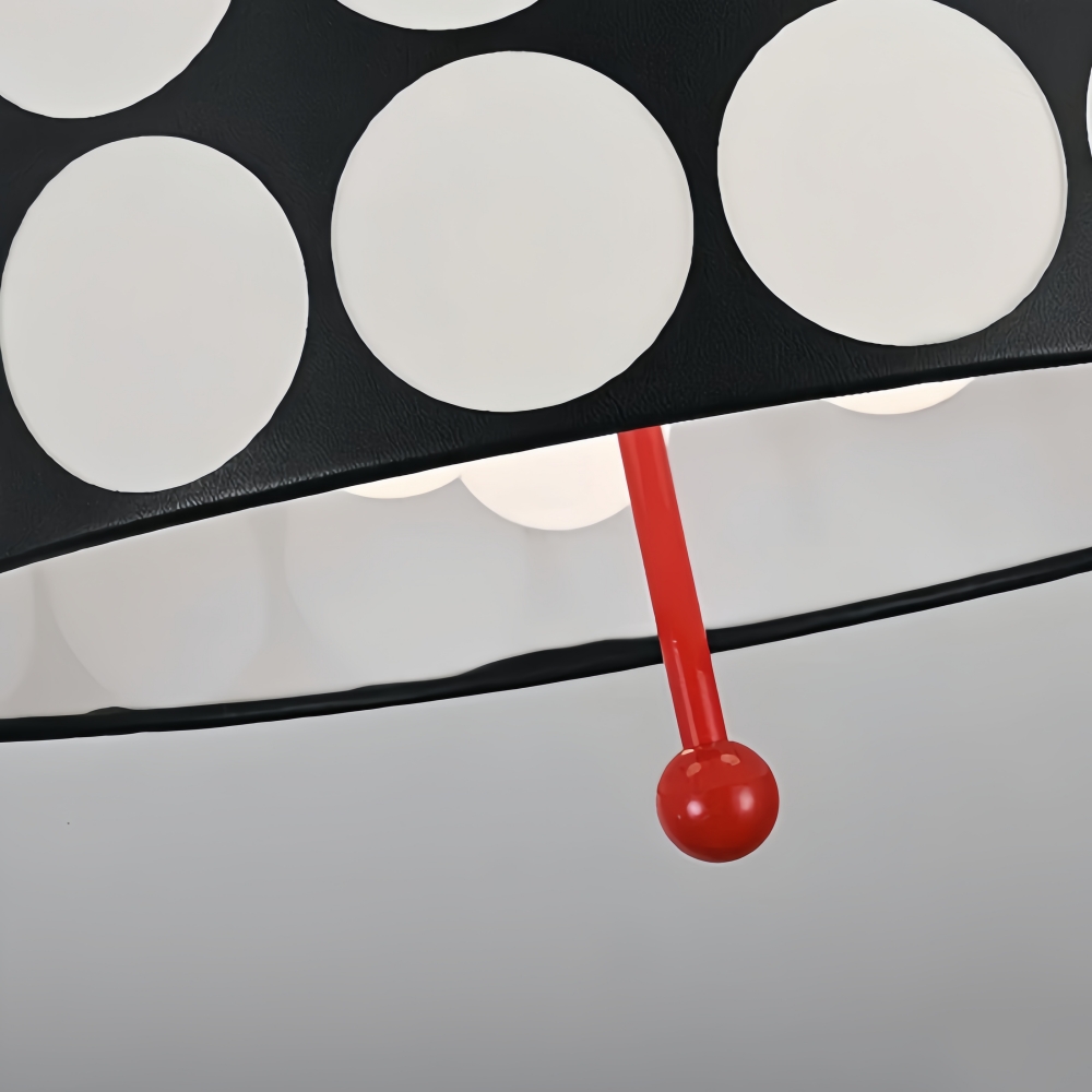 Close-up of Dotrelia open circular lattice shade and pull detail