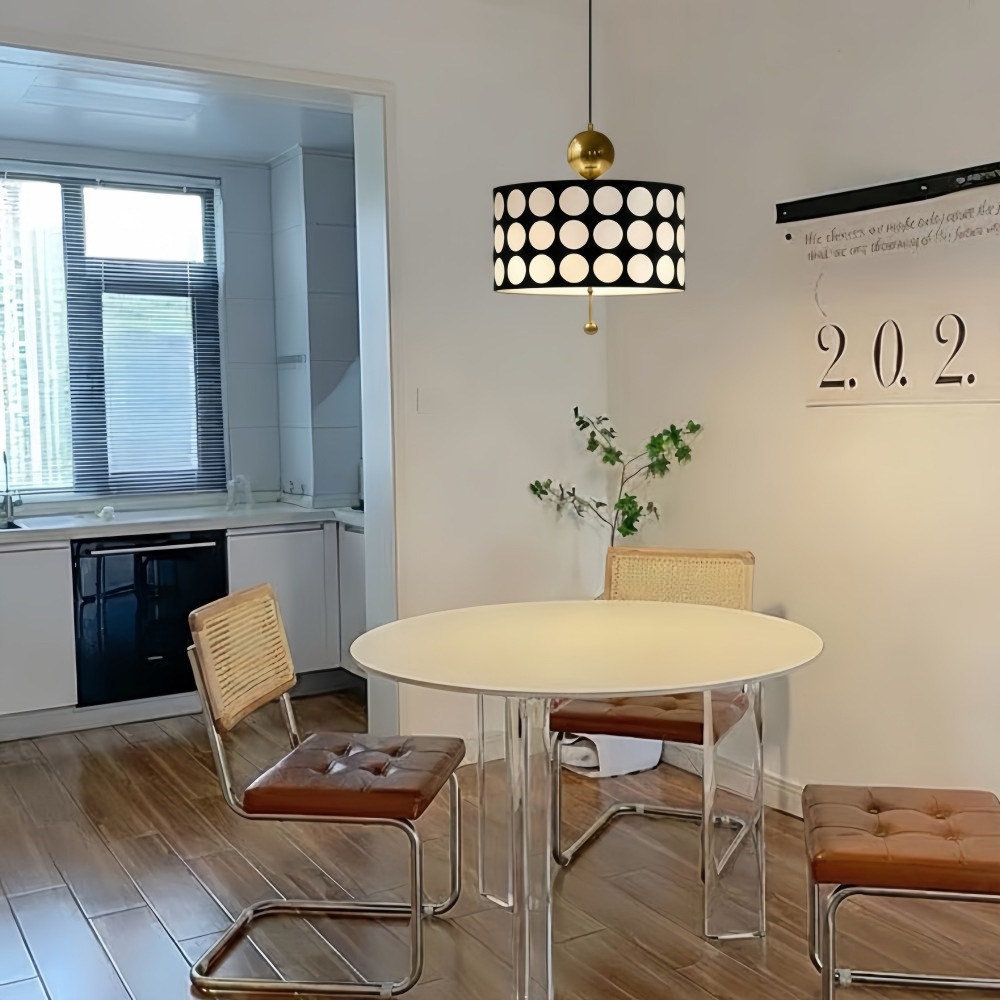 Customer dining space with Dotrelia pendant light