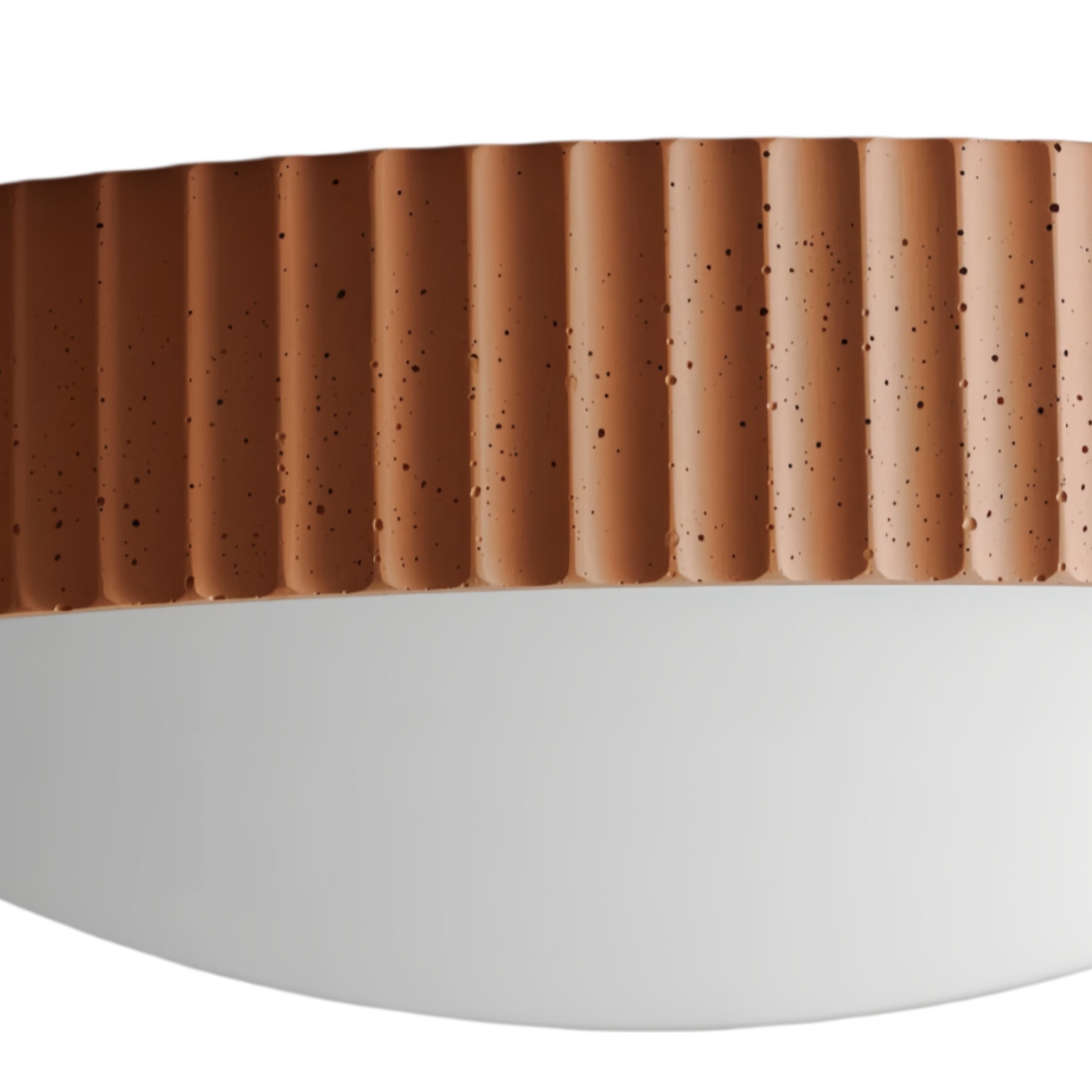 Close detail of Acrion terra cotta fluted texture