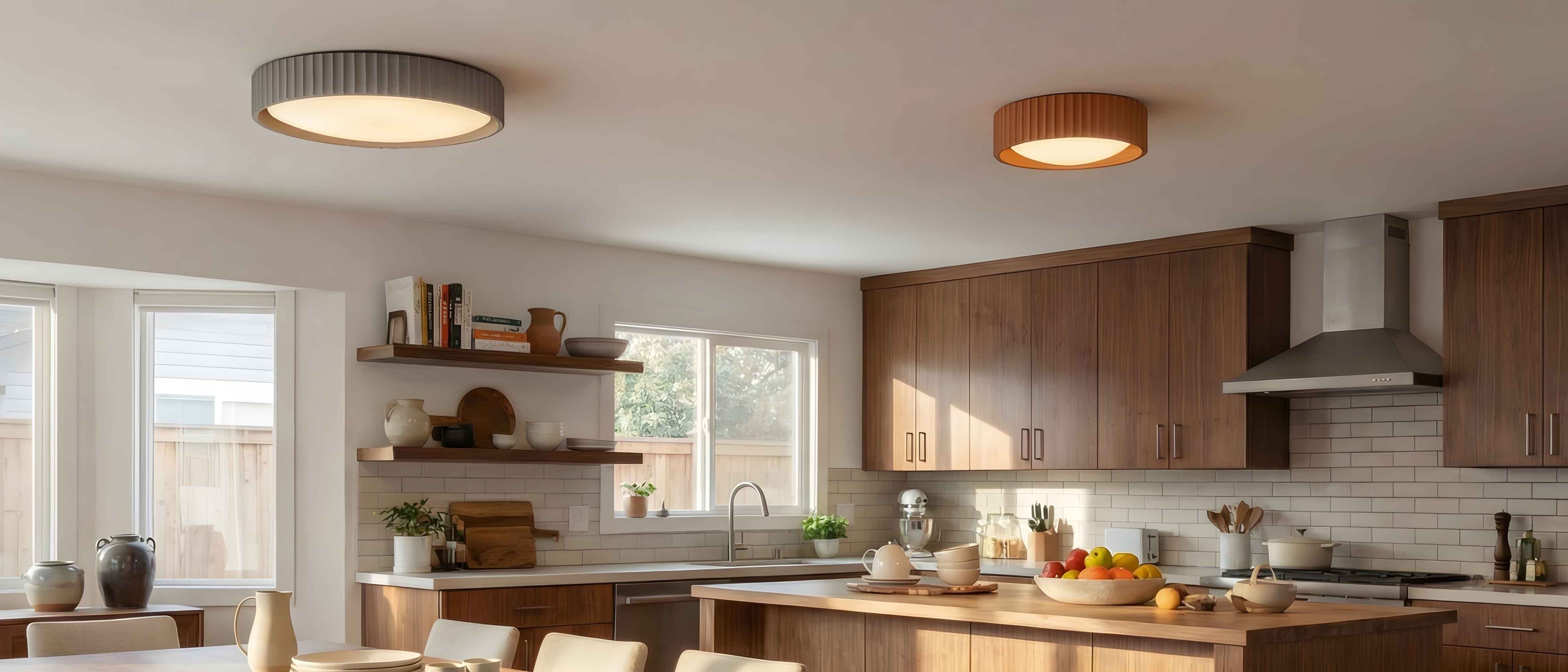Acrion series ceiling lights in a kitchen