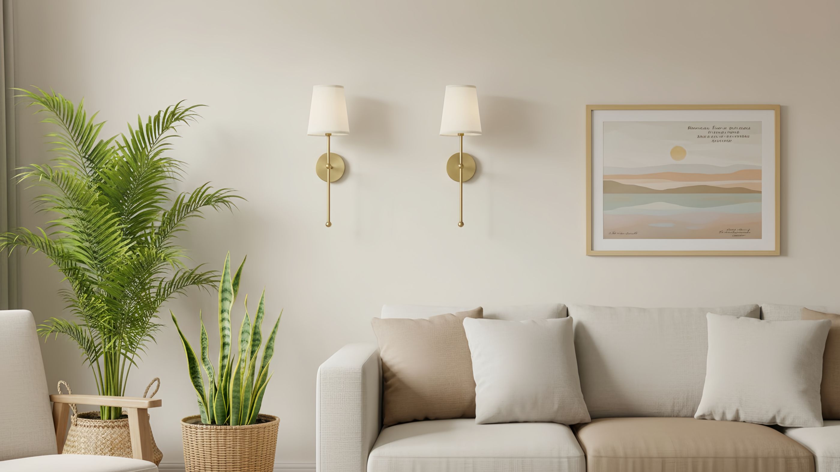 Meshara wall lamp in a living room scene