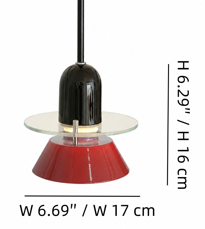 Pendant light size diagram