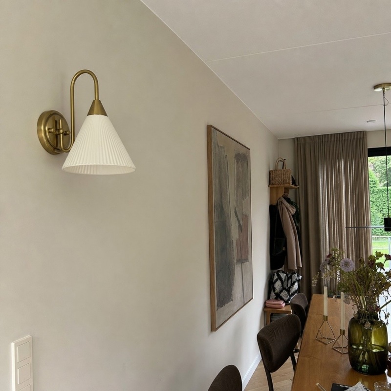 Customer hallway photo with wall lamp