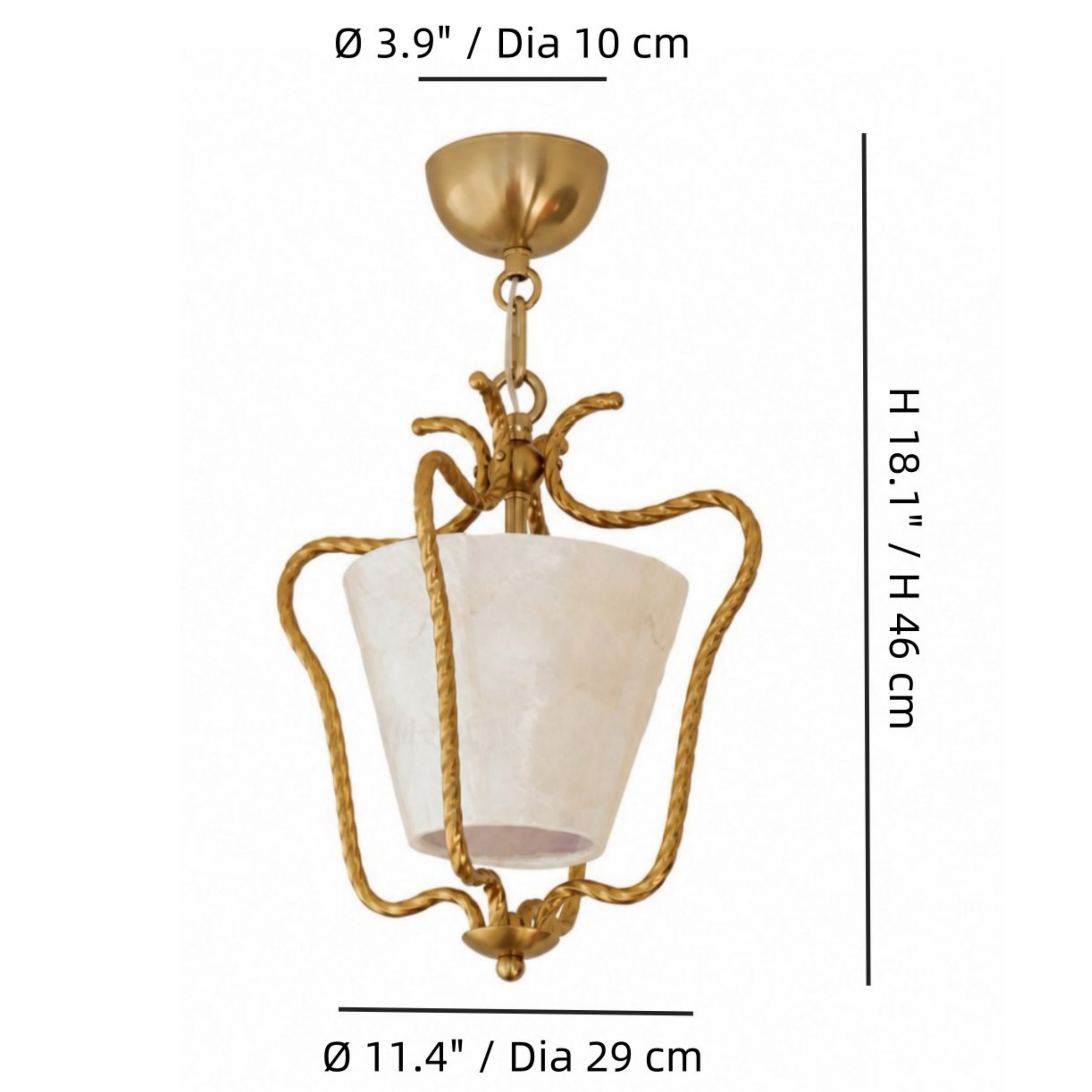 Maatdiagram Lunavera plafondlamp