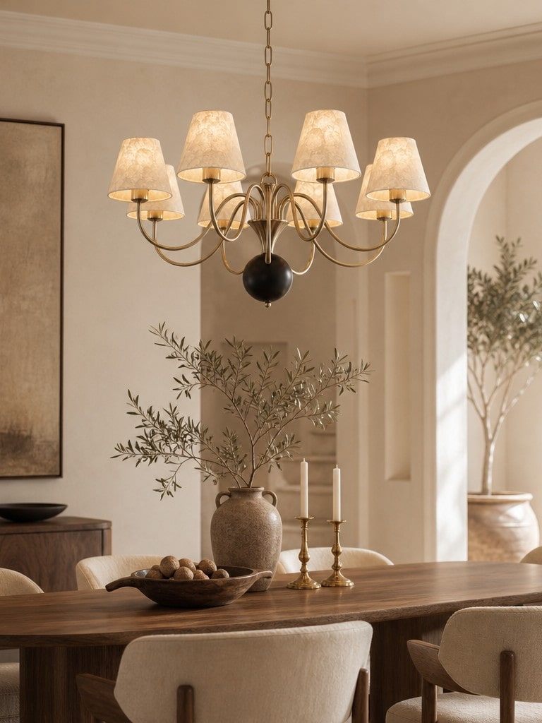 Micahell chandelier in a dining room