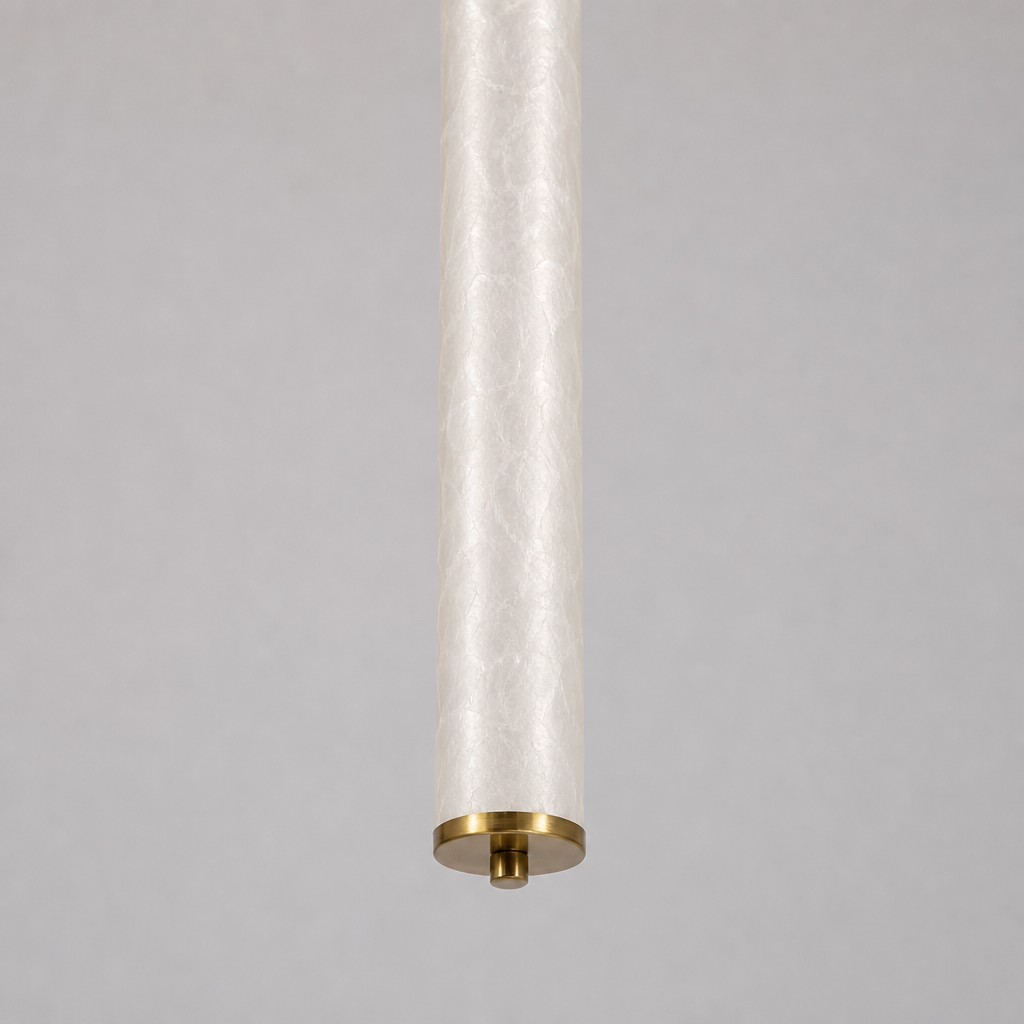 Capiz shell pendant lower edge detail