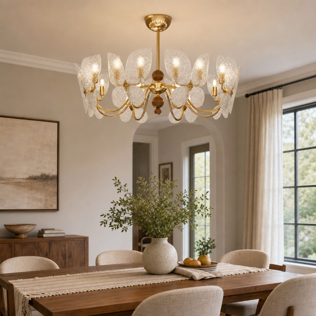 Lucenda Artistic Butterfly Chandelier over dining table