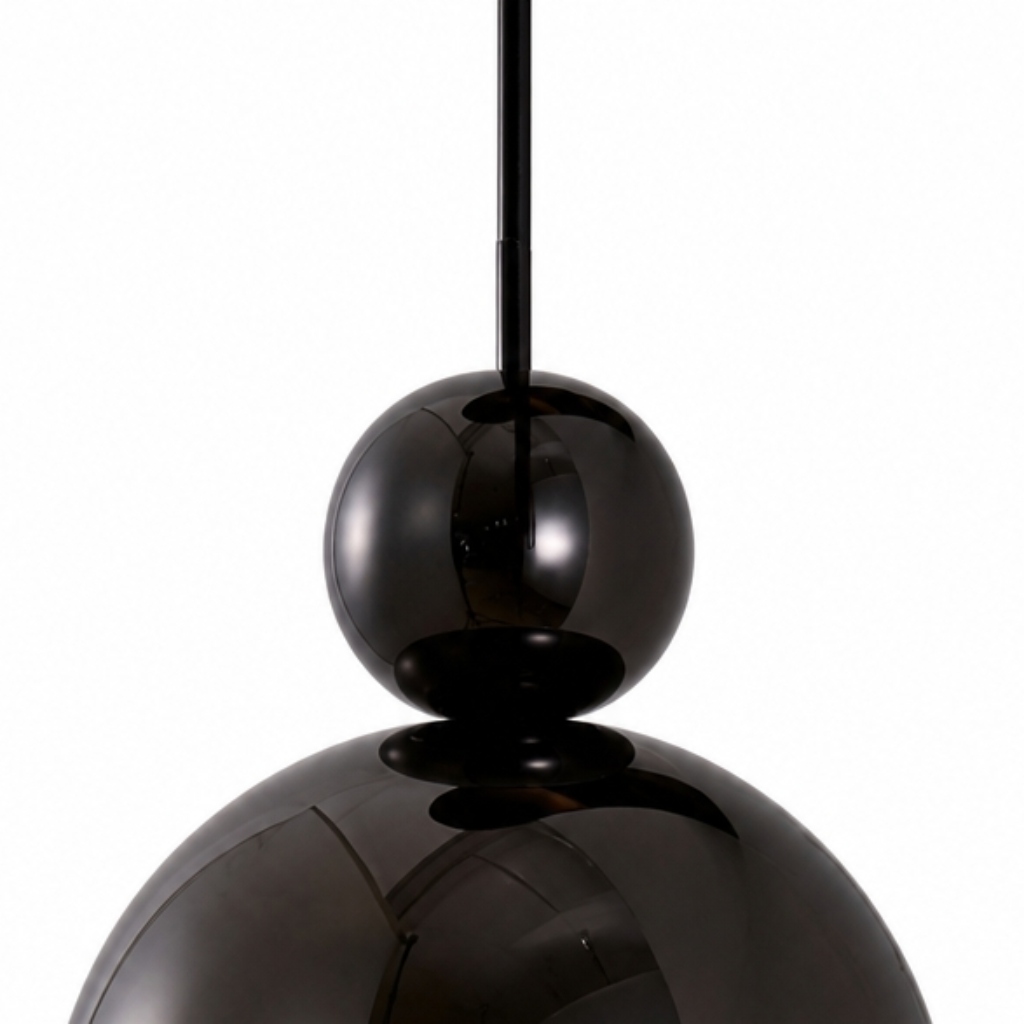 Glossy spherical lamp detail