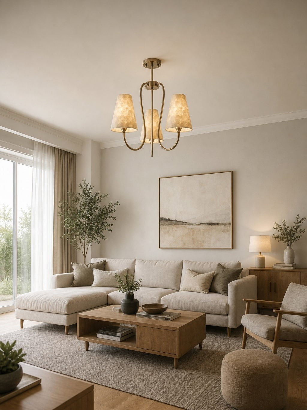 Micahell chandelier in a home office