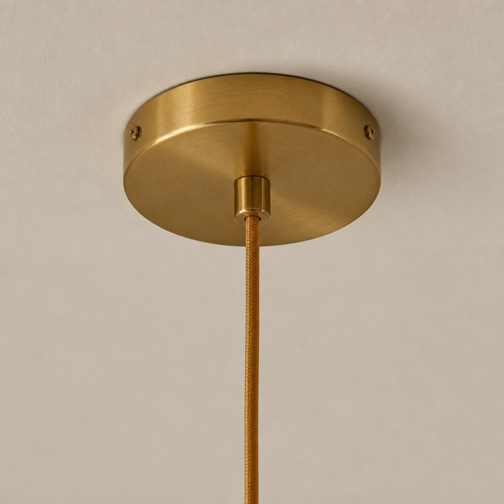 Brass ceiling canopy detail