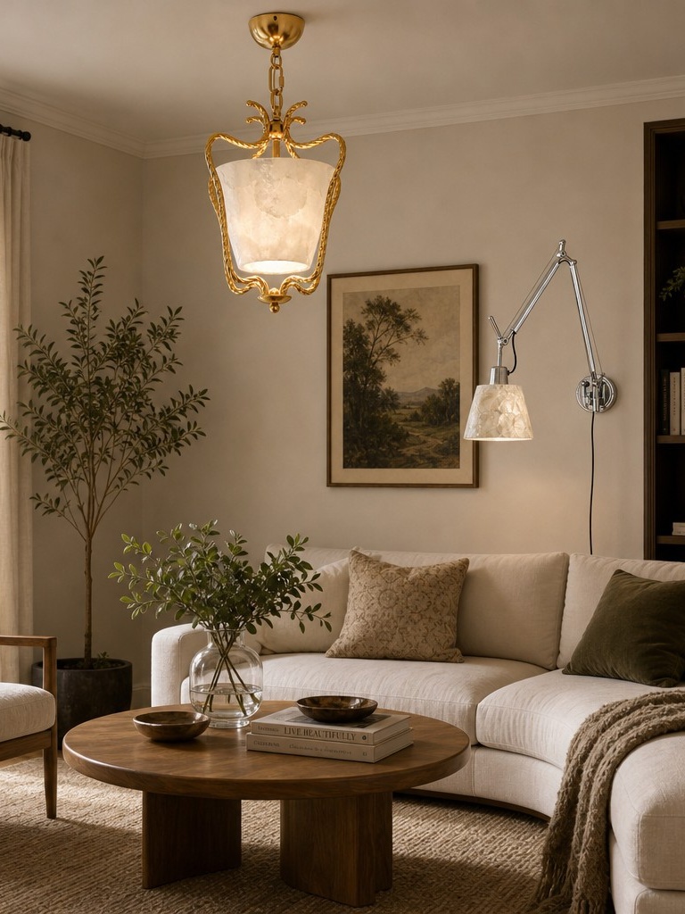 Lunavera ceiling light in a calm home setting