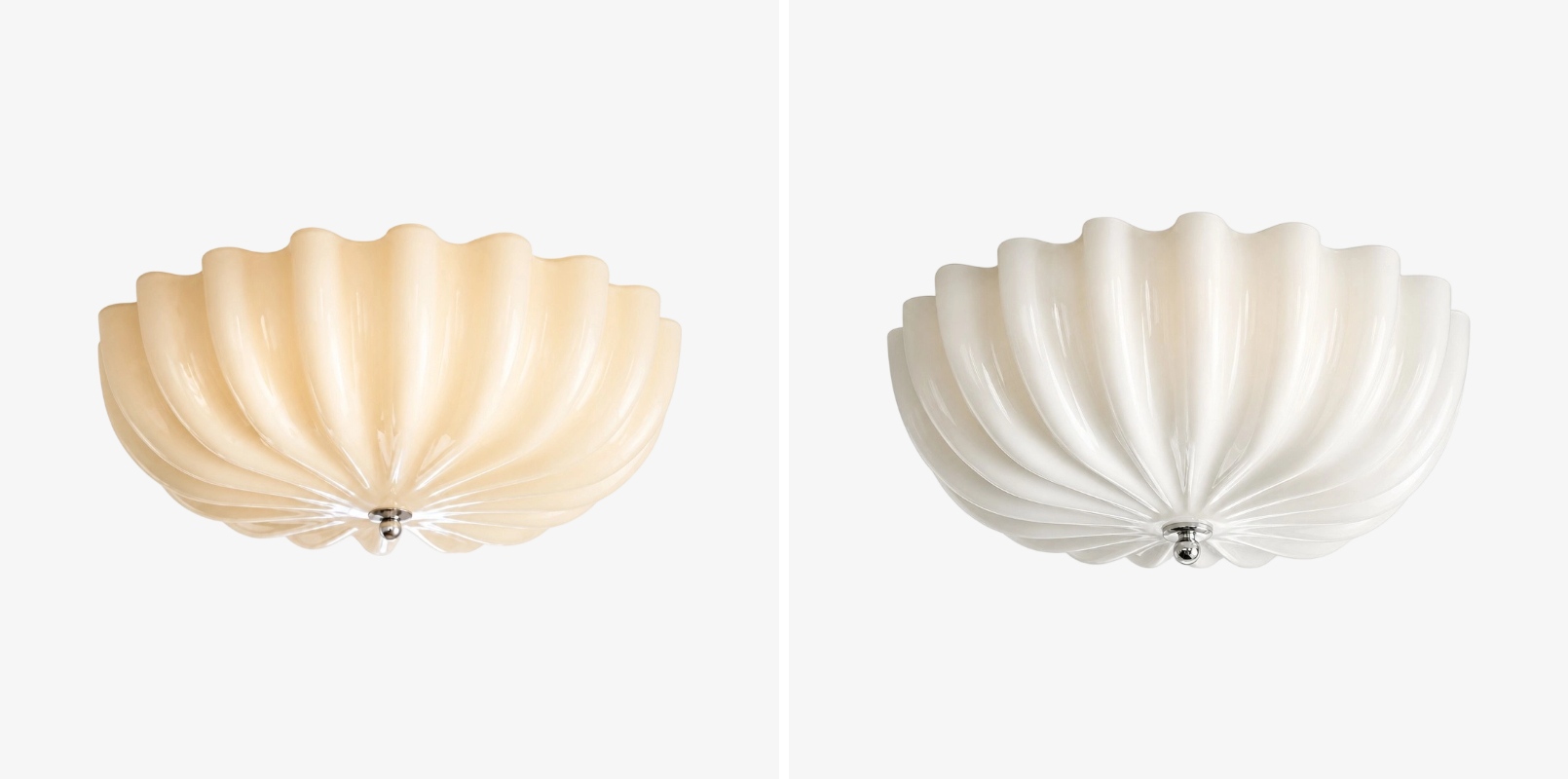 Cream yellow and cream white ceiling light options