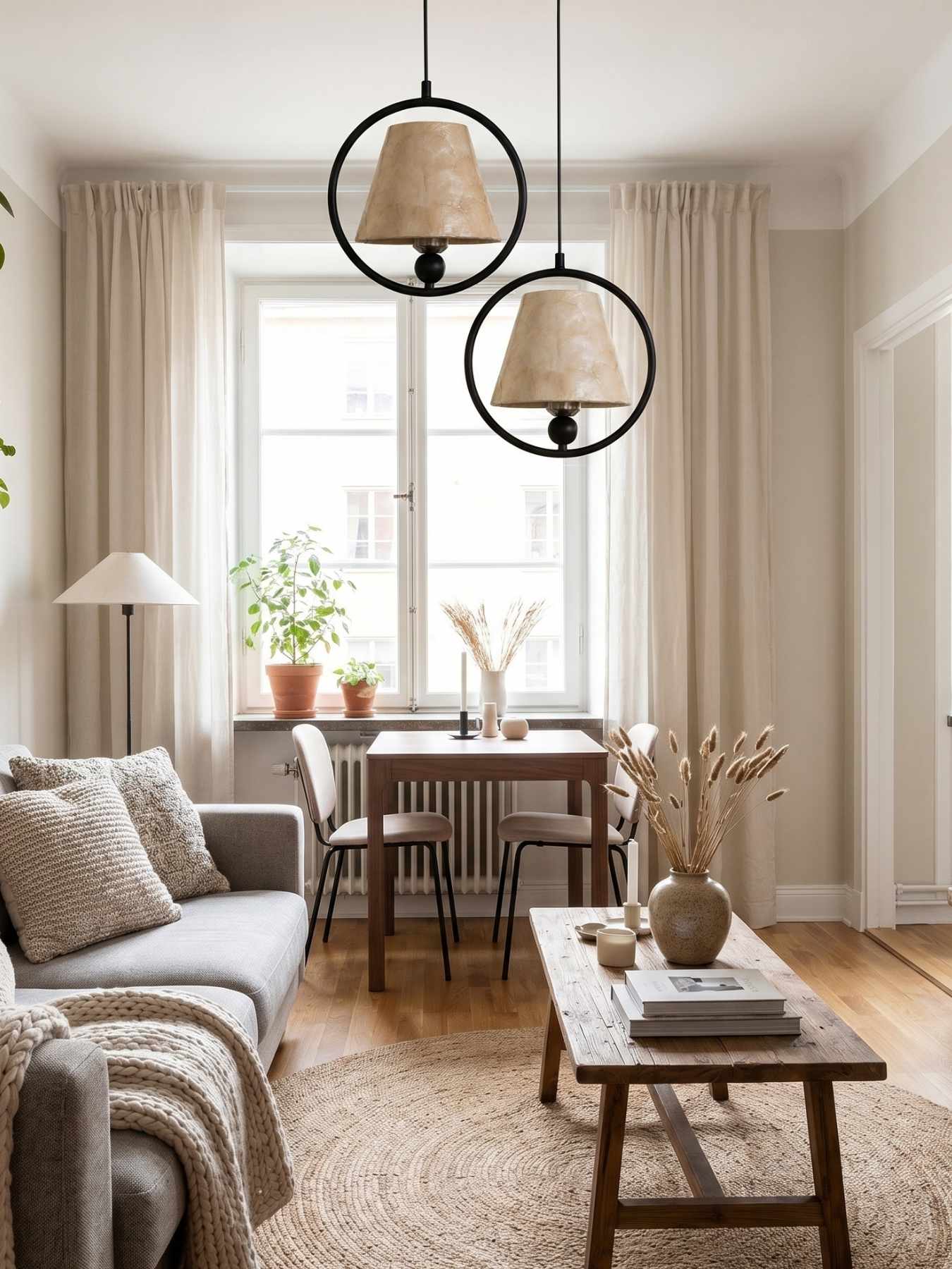 Shellure lamp in a serene room setting
