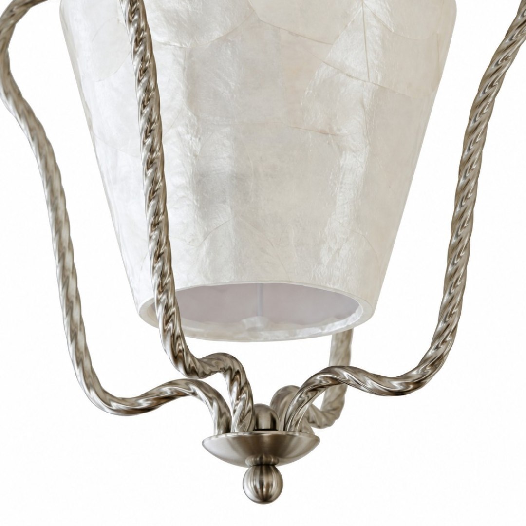 Onderdetail van de shell drum plafondlamp