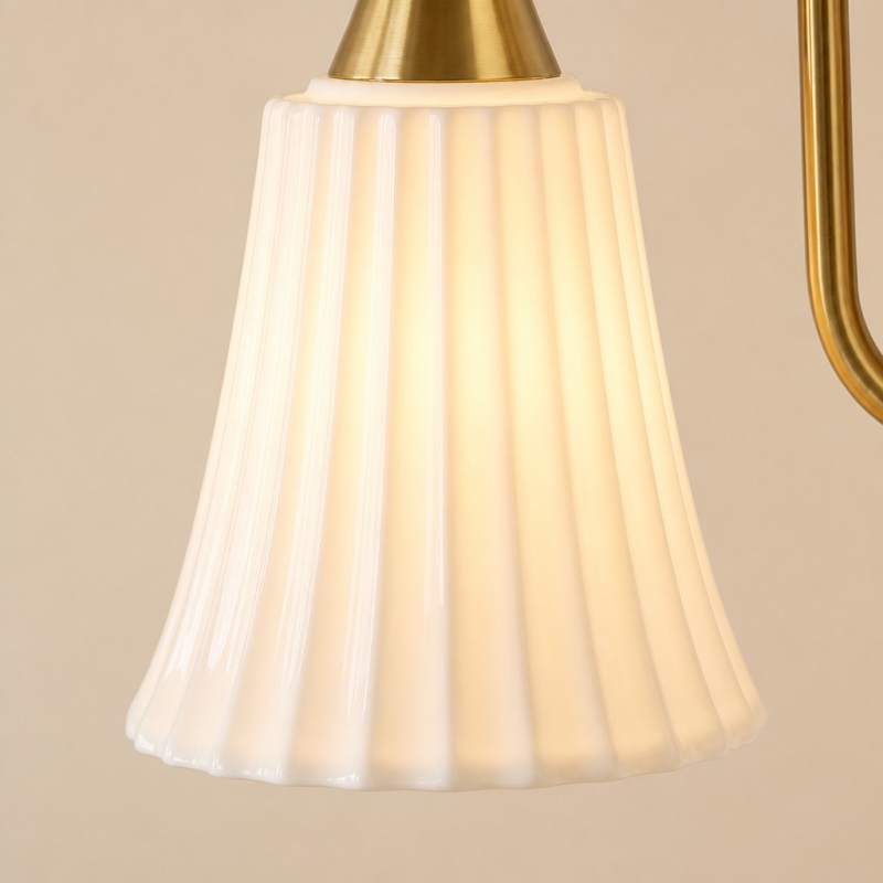 Close look at the pleated shade