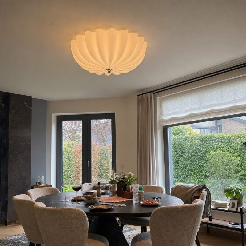 Dining room with the Durnic ceiling light