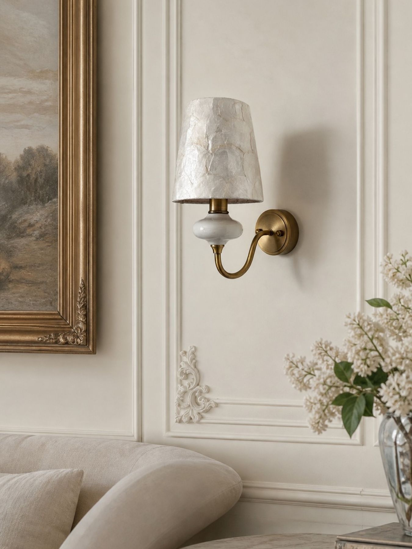 Shellure lighting in a soft living room scene