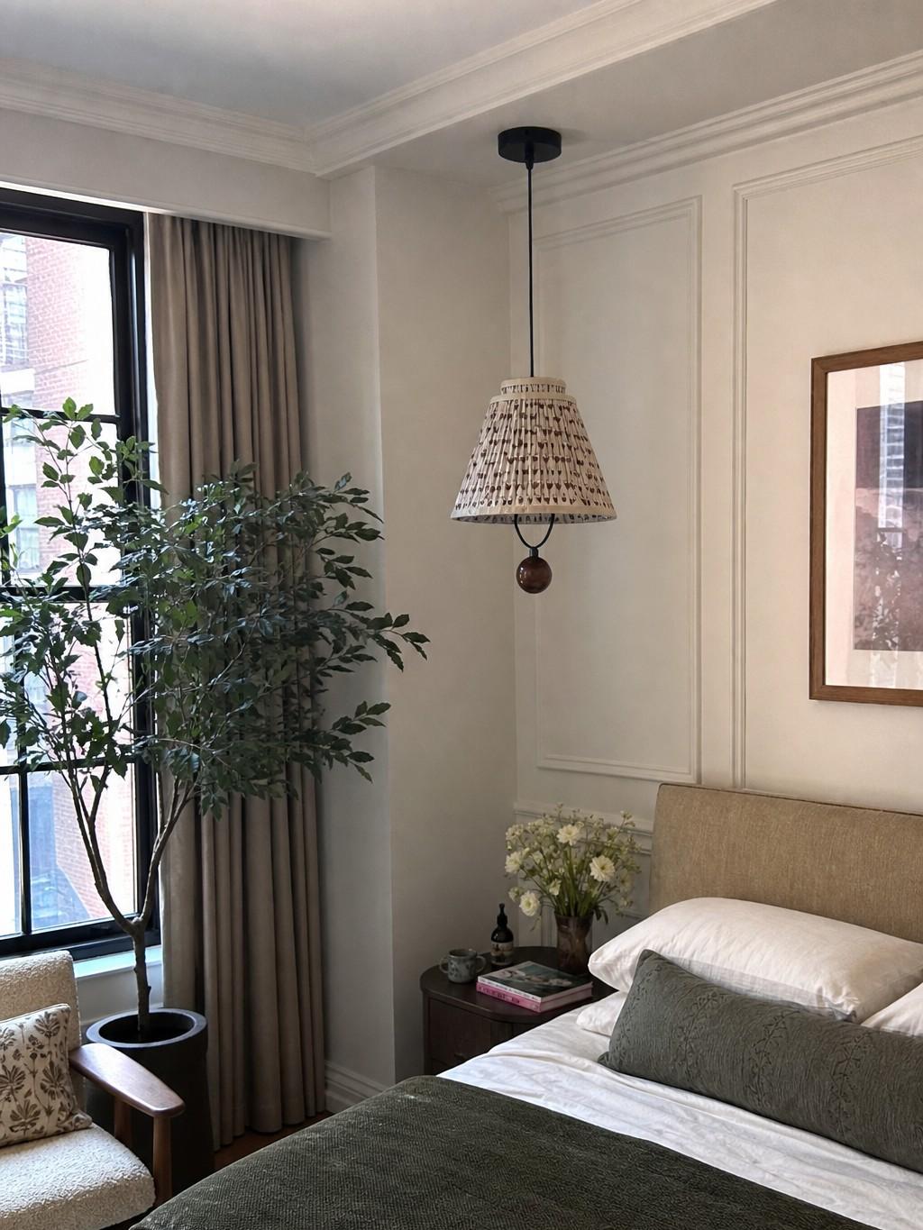 Solmire wall lamp styled above a counter