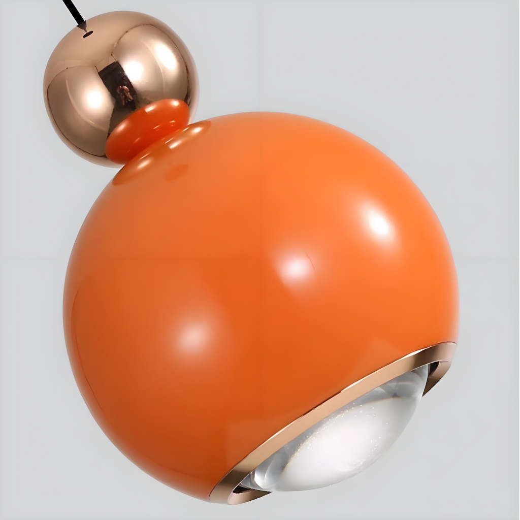 Glintap pendant lamp orange shade detail