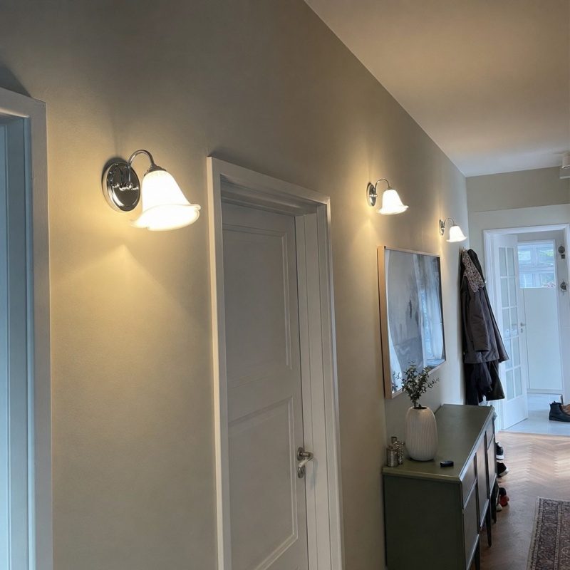 Customer hallway with Celvane wall lamp
