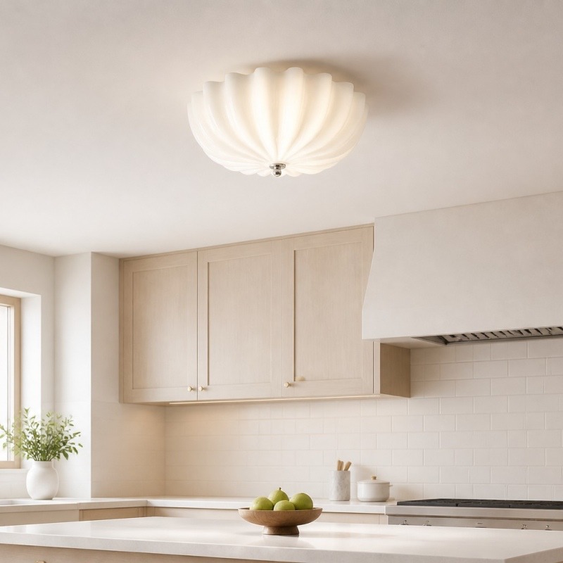 Durnic ceiling light installed in a bright kitchen interior