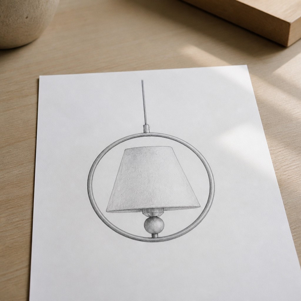 Shellure design drawing on paper