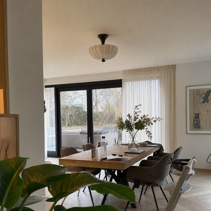 Customer dining room with Durnic ceiling light