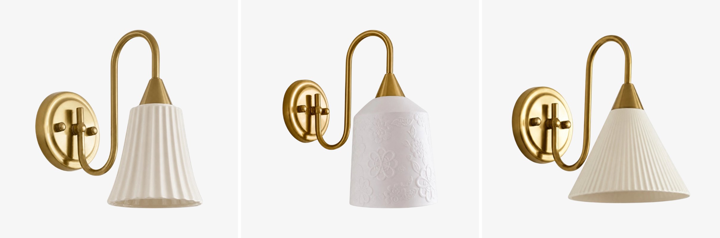 Available wall lamp shade styles