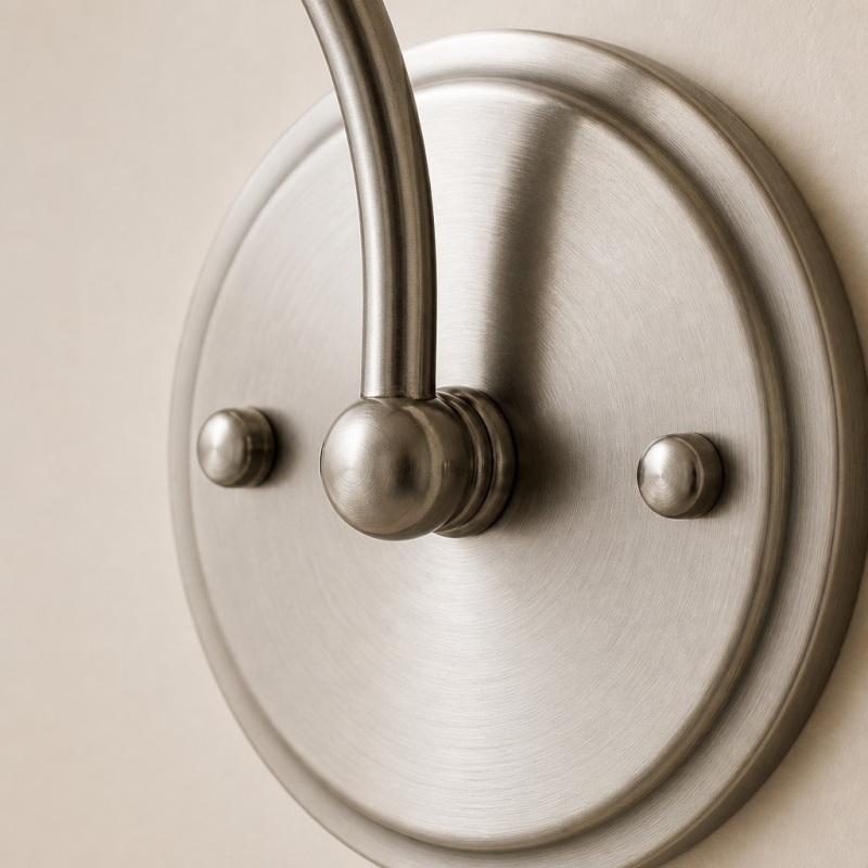 Close view of the wall lamp round base
