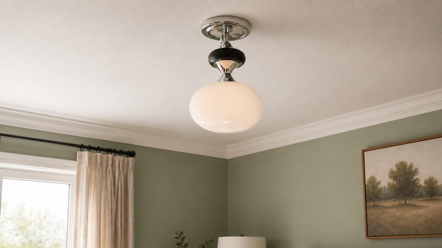 Valesey vintage ceiling lamp in a furnished room