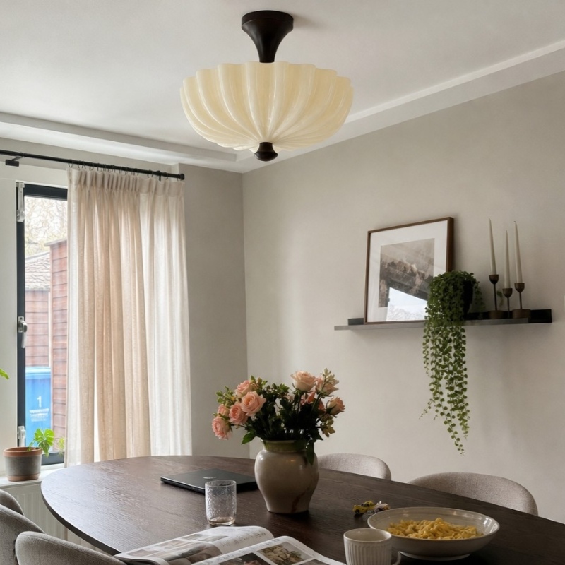 Customer room with Durnic ceiling light over dining table