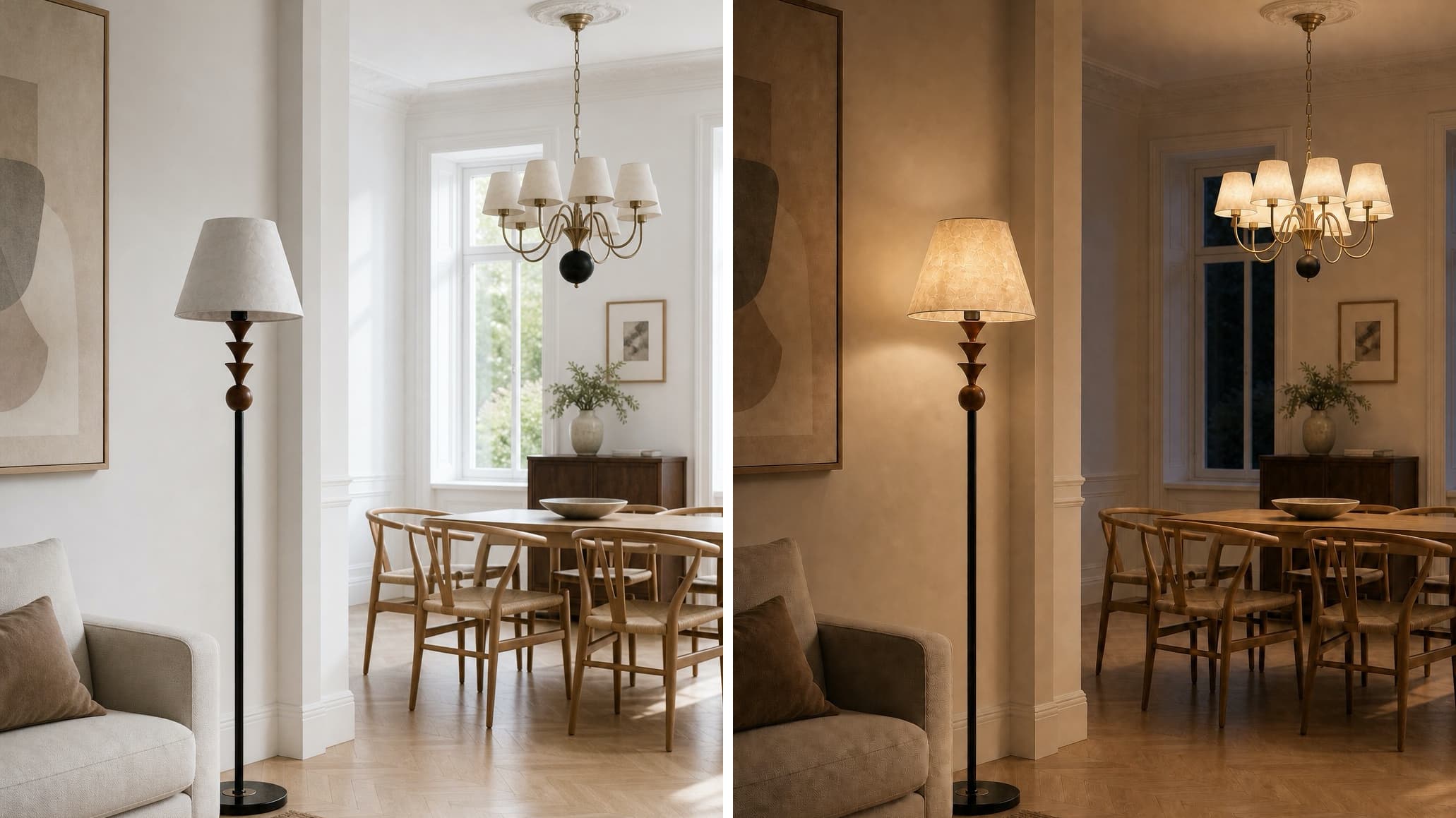 Micahell floor lamp in daylight interior