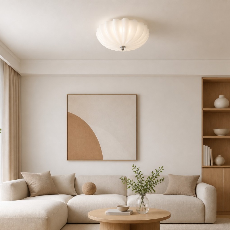 Ceiling light in a living room setting