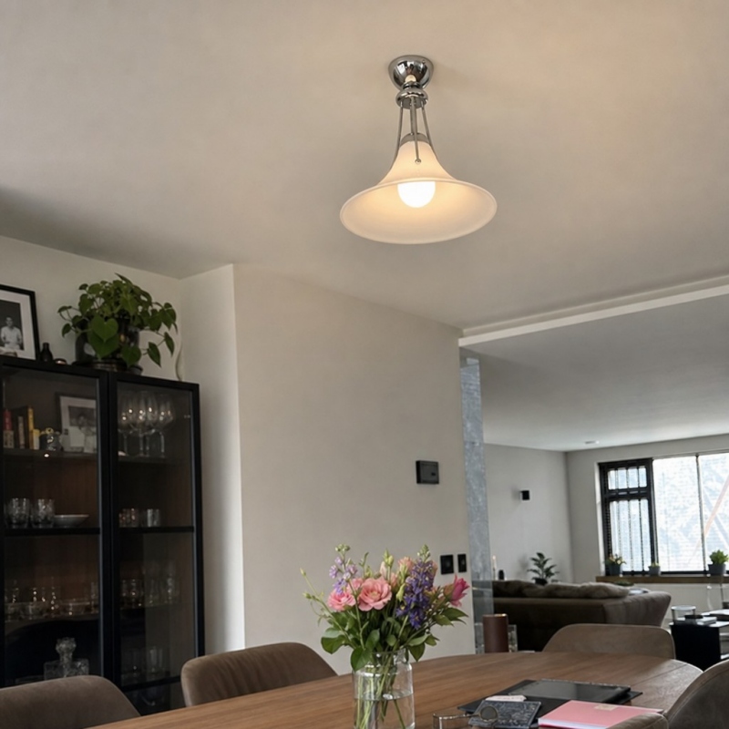 Customer dining room with Kallera Magnolia Ceiling Light
