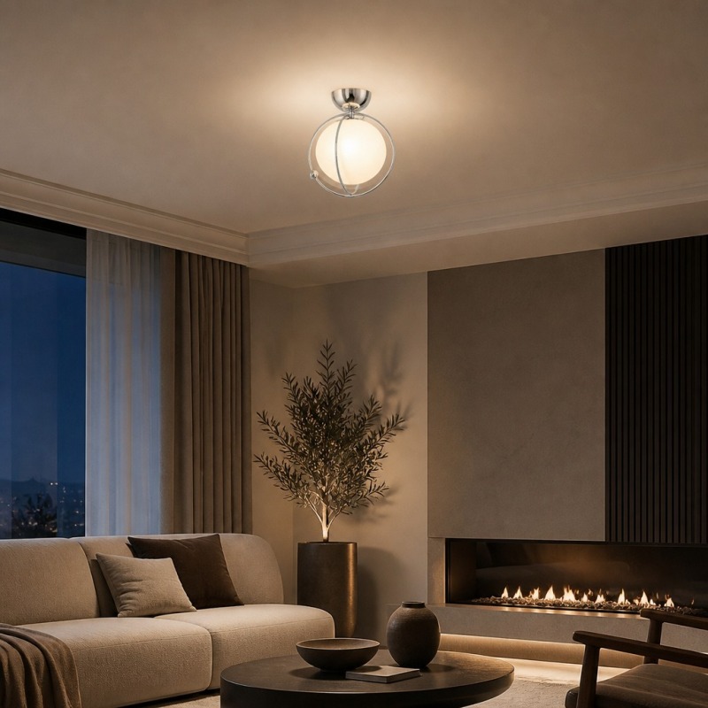 Kallera ceiling light in a warm living room setting