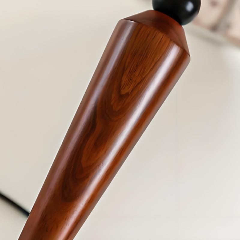 Close-up of the Fennary lamp wooden stem