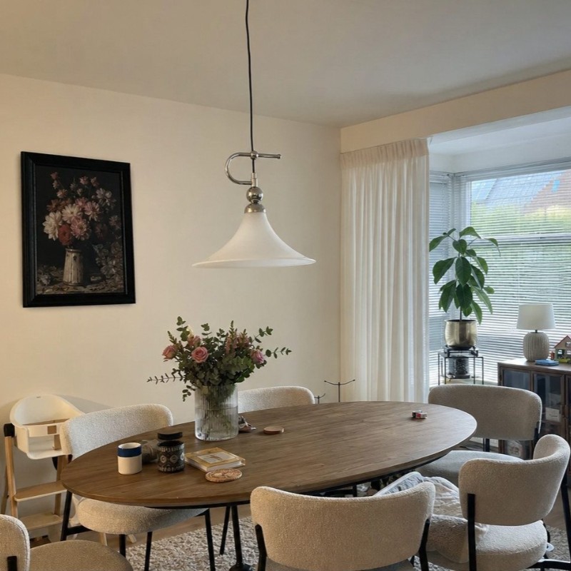 Customer dining room featuring Kallera Magnolia Pendant Light