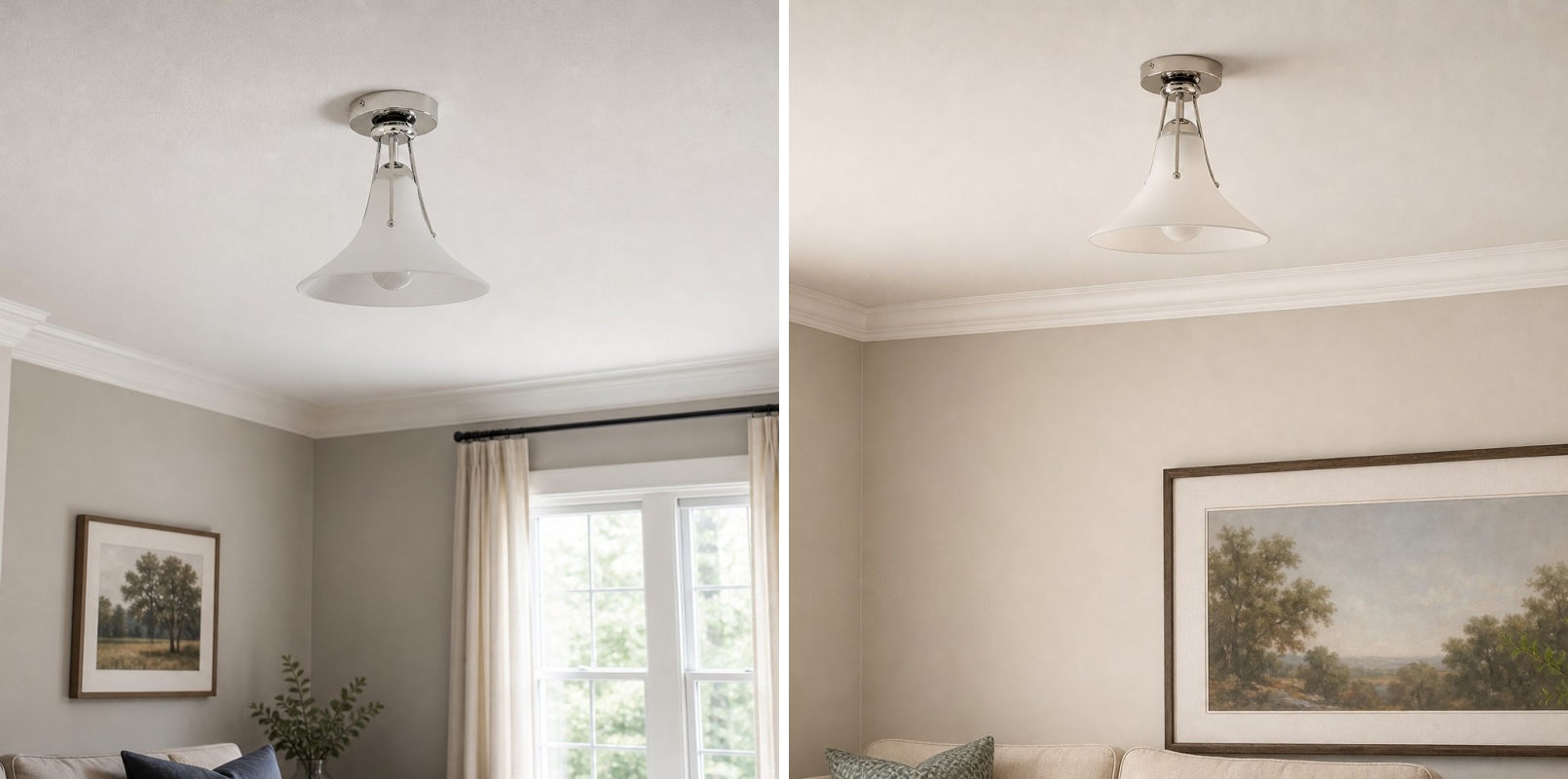 Room views showing lamp choices