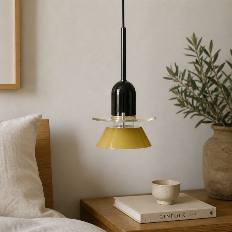 Pendant light in a bedroom setting