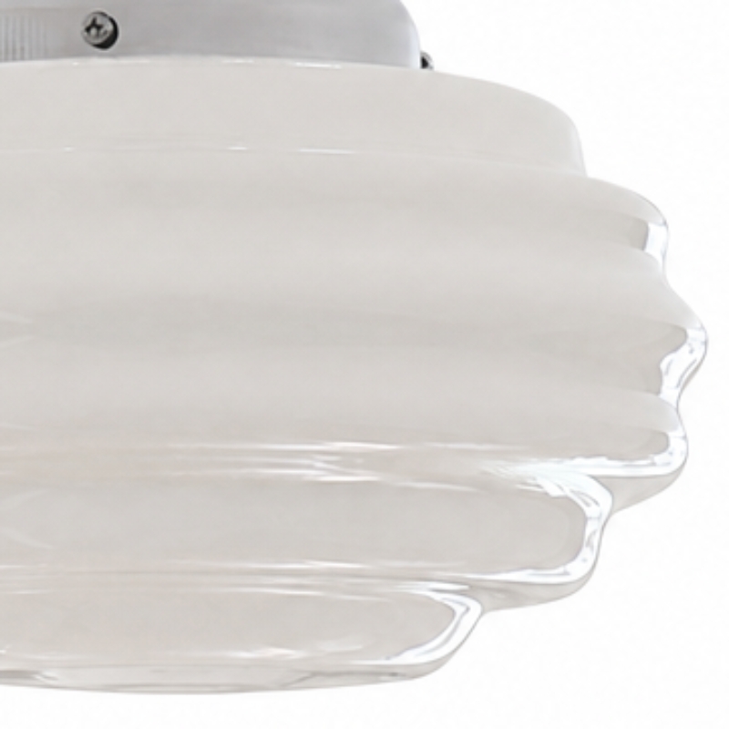 White layered glass detail