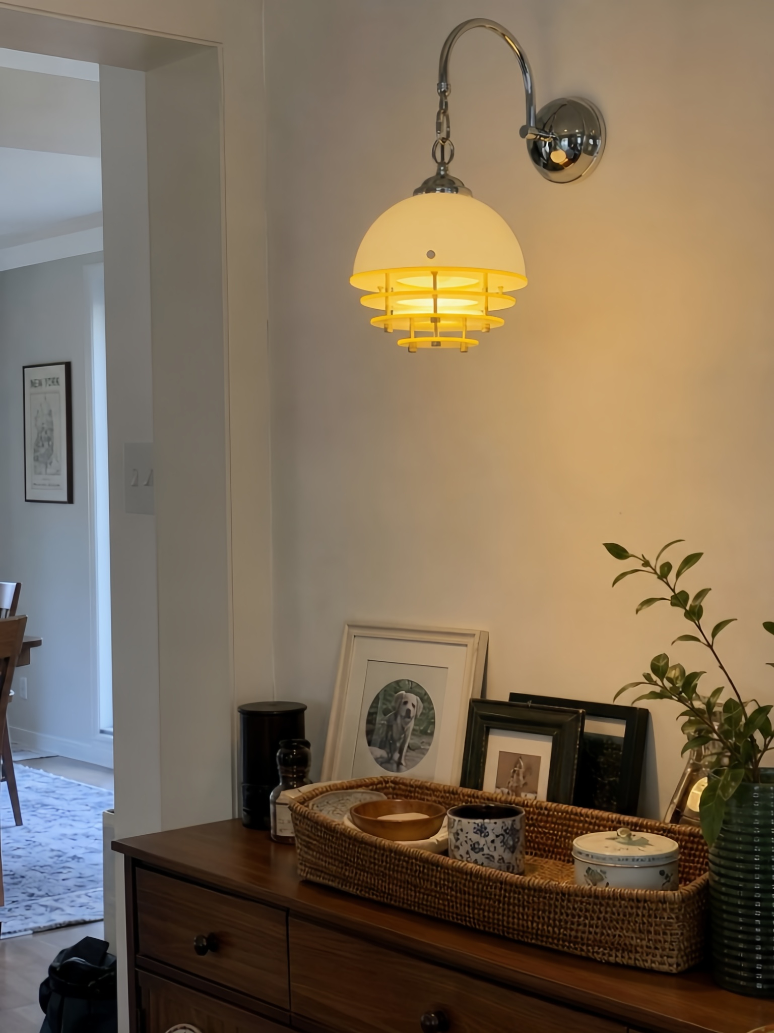 Afterglow lamp in a softly lit home scene